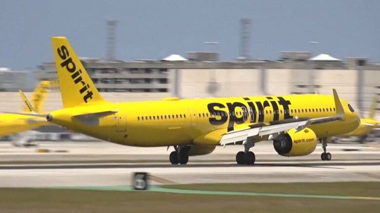 アメリカ格安航空会社「スピリット航空」早ければ2日にも運航停止へ　中東情勢悪化で燃料高騰、経営難に追い打ち｜FNNプライムオンライン