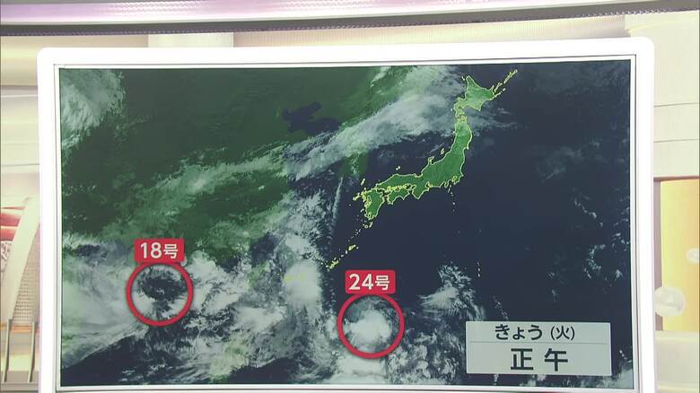 【台風情報】台風24号は“迷走台風” 接近前から各地で大雨か 北陸や熊本で災害に警戒 近畿・東海は道路の冠水に注意 関東でも警報級大雨の恐れ|FNNプライムオンライン
