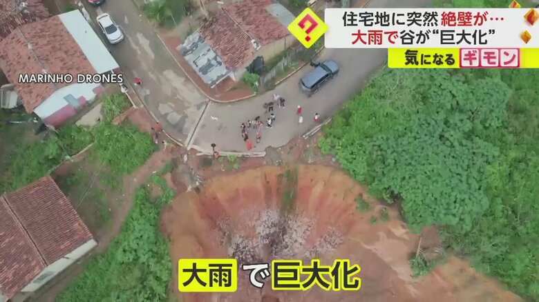 上空から見た谷の様子
