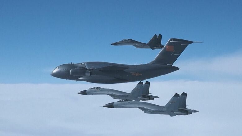 中国軍の台湾周辺での軍事演習