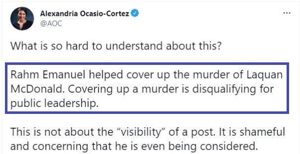 オカシオコルテス氏のツイッターより（2020年11月）