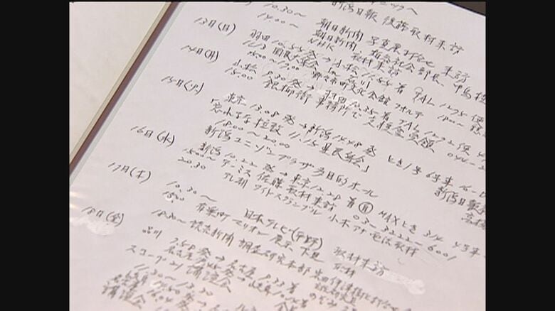 講演スケジュールを書いたメモ