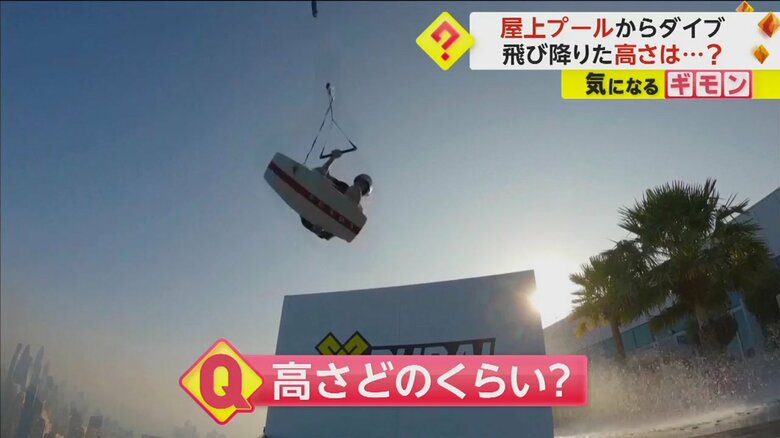 77階建てのビルからダイブする男性