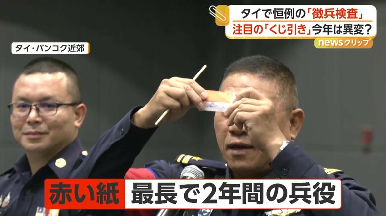 「赤い紙」を引けば最長で2年間の軍隊生活