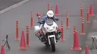 白バイ隊員の運転技術競う大会 約30人の隊員が参加 大分