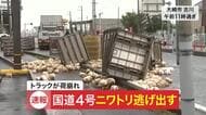 約３０００羽積載か　トラック荷崩れでニワトリ逃げ出す　大崎市の国道４号で交通規制〈宮城〉