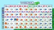 台風25号が小笠原付近へ、連休中の天気はどうなる？石川県10日間予報