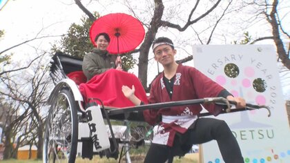 日本三大夜桜を“人力車”で楽しむ！観桜会100回目の節目に高校生たちが企画「地元の観光盛り上げたい」新潟