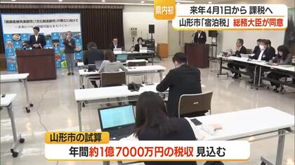 山形市の「宿泊税」国が同意・2027年4月1日から徴収予定　税収約1億7000万円見込む　山形