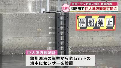 巨大津波の観測が可能に　大分県別府市に観測計設置　「大分県瀬戸内海沿岸」の情報に反映へ