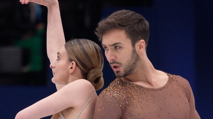 2022年の世界選手権で金メダルを獲得したアイスダンスのギヨーム・シゼロン
