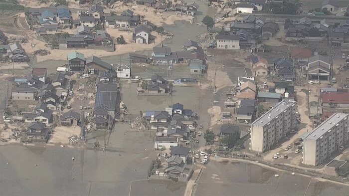 西日本豪雨は各地に大きな被害を与えた(2018年7月 岡山県倉敷市真備町)