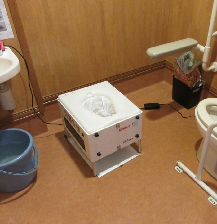 配布された災害用トイレ(提供:災害ACT研究所)
