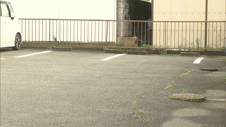 事件が起きた駐車場（浜松市中区）