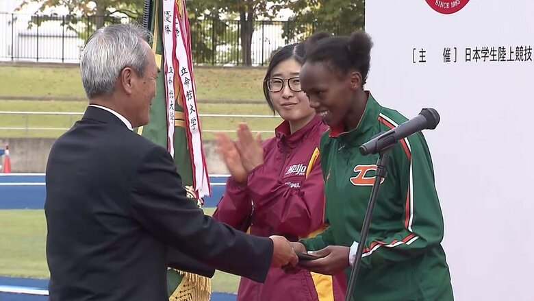 10月 全日本大学女子駅伝で区間賞