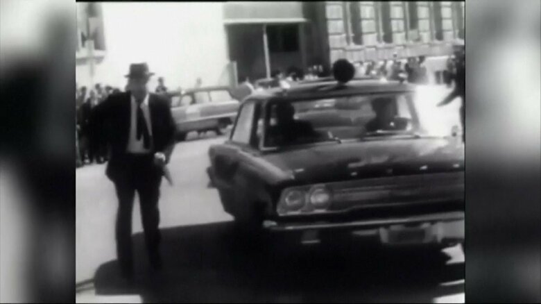 銃撃後の現場（1963年11月22日）