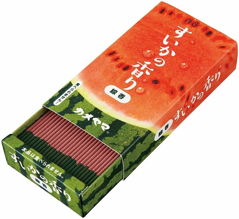 すいかミニ寸線香（提供：カメヤマ株式会社）