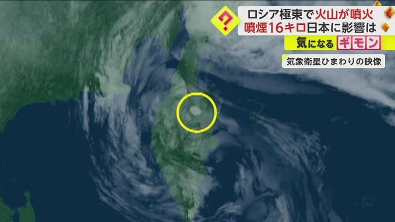 気象衛星ひまわりが捉えた噴煙