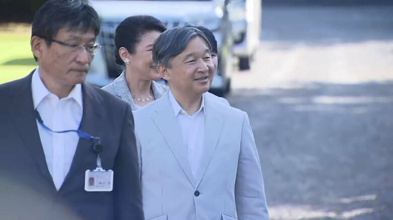 御料牧場に到着されたご一家　5月2日