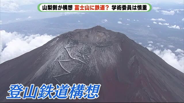 富士山「登山鉄道」構想 学術委員会が計画に釘刺す 山梨側で計画