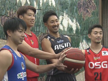 Bリーグ30日開幕…愛知に本拠地置く4チームの主将が知事を表敬訪問 知事「競り合う事で盛り上げて」