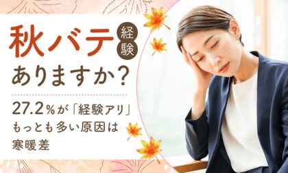 【“秋バテ”経験ありますか?】27.2%が「経験アリ」もっとも多い原因は寒暖差
