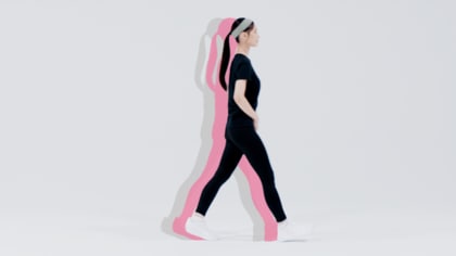 歩行中の身体アライメント解析から姿勢を把握 身体アライメントのゆがみは疲労の一因となる可能性を確認