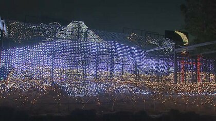 葛飾北斎の浮世絵をイルミネーションで表現　日本庭園が挑戦するコロナ禍の新戦略【島根発】