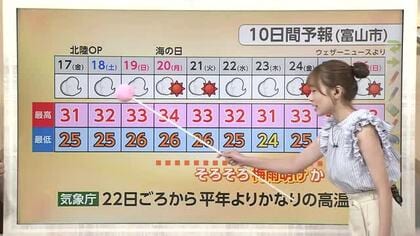 17日は湿度高く夕方から山沿いで雷雨の恐れ　梅雨明けも近い？【気象予報士 解説（ソラをライブ）】