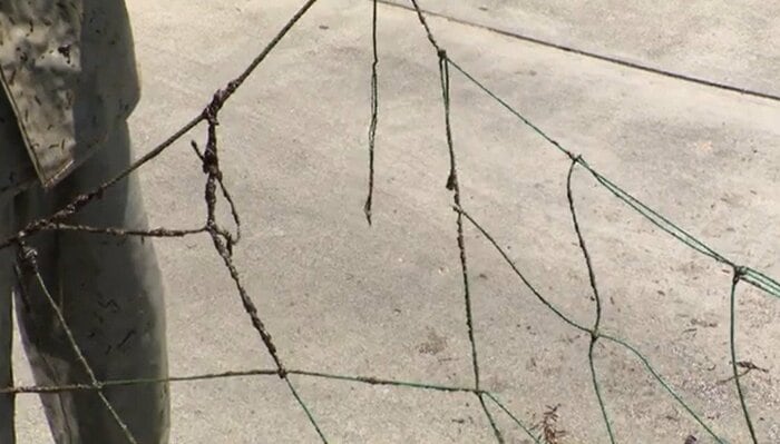 破損してしまった養殖資材