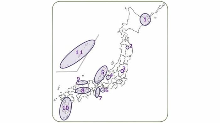 観光庁が選定した11モデル地域(観光庁サイトより)