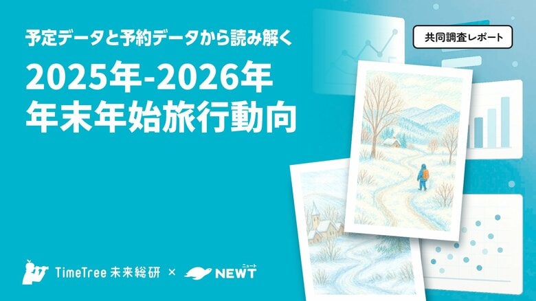 TimeTree未来総研×NEWT「予定データ」と「予約データ」から読み解く2025年-2026年 年末年始旅行動向 今年の年末年始、日本人はどこへ行く？国内外行き先予定ランキング発表！