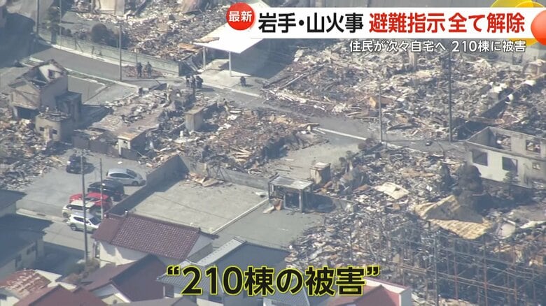 「全部なくなった」帰宅の住民落胆…避難指示全て解除も山火事「鎮火」には至らず　210棟に被害　岩手・大船渡市｜FNNプライムオンライン