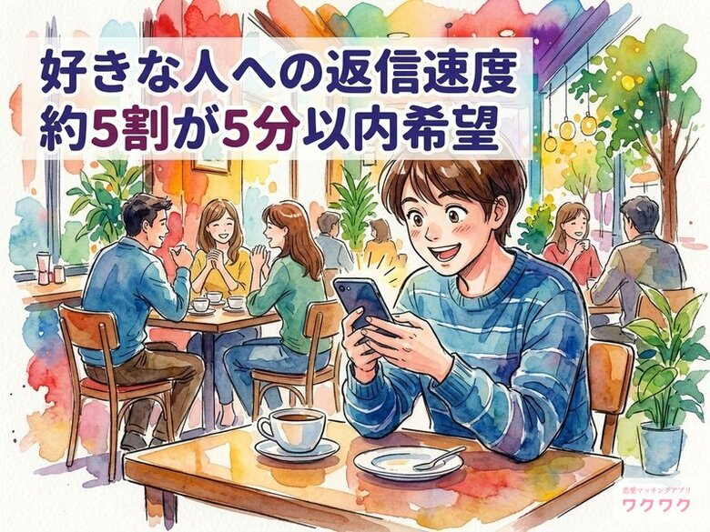 【男女600人に聞いた】即レスは何分以内？「5分以内」が48％、即レスが嬉しい人は93％