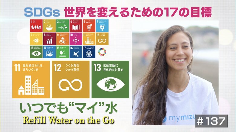 プラごみ削減を目指して…無料で水を補給する「mymizu」活動でペットボトル削減へ mymizu 共同創設者　マクティア・マリコさん　　｜FNNプライムオンライン