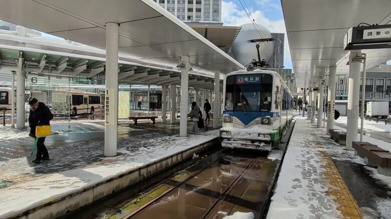 翌朝は通常運行