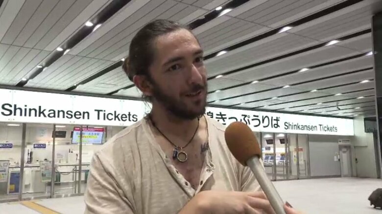 新大阪駅にいた外国人旅行者