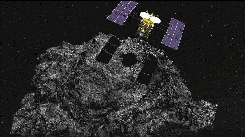 はやぶさ2と「1998KY26」が接近するCG　JAXA提供