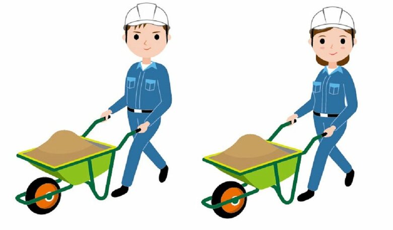 土木技術者の男女のイラスト（画像提供：内閣府）
