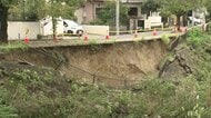 名古屋市内に放置車両　一時越水した川の“のり面”崩壊　東海地方は再び線状降水帯発生のおそれ