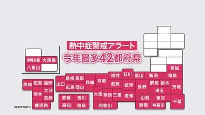 埼玉・熊谷市で40度予想で今年初の「酷暑日」か　熱中症警戒アラートは今年最多42都府県で発表