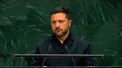 ゼレンスキー大統領が国連演説　「来年にもAIが戦場の行方左右」「その前に和平が必要」　ロシア侵攻に制裁や支援求める
