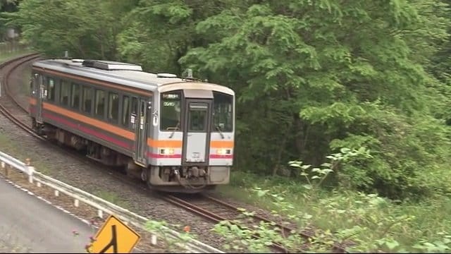 山間を進むディーゼルカー