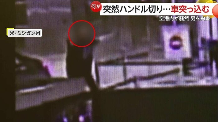 両手を上げながら暴走車を降りてきた男
