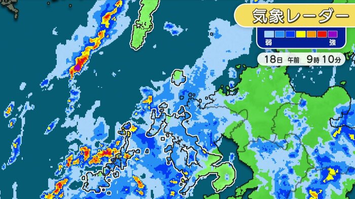 気象レーダー(午前9時過ぎ)