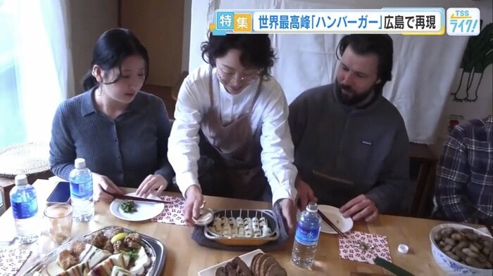 脇社長の奥さんが農園の野菜でおもてなし
