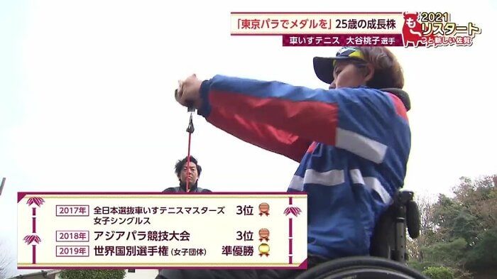 車いすテニス転向も好成績を残す