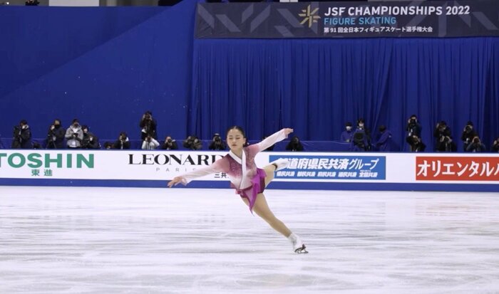 2022年の全日本選手権でもトリプルアクセルに果敢に挑戦