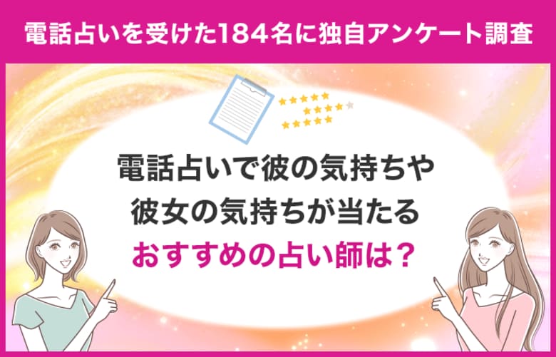 【調査レポート】電話占いで彼氏の気持ちや彼女の気持ち関連の占いを受けたことがある方に独自アンケート！おすすめの先生は？