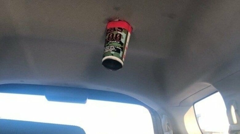 破裂したガス缶が突き刺さる写真が話題。炎天下の車中の温度はどのくらい？｜FNNプライムオンライン